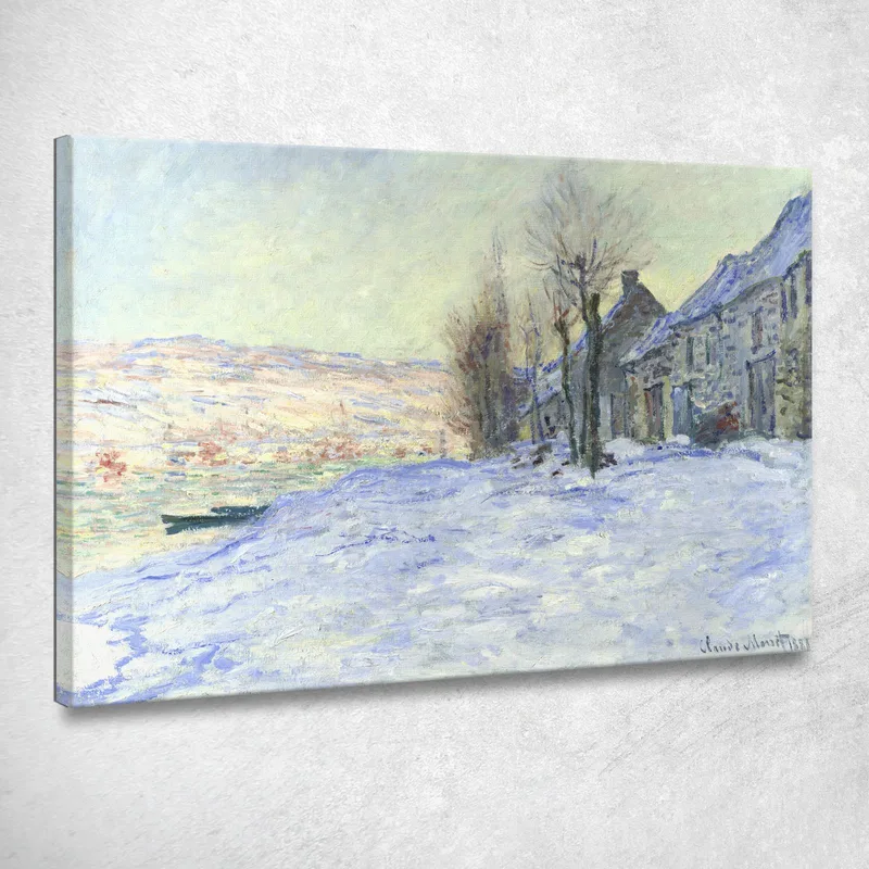 Lavacourt Sotto La Neve Claude Monet quadro stampa su tela