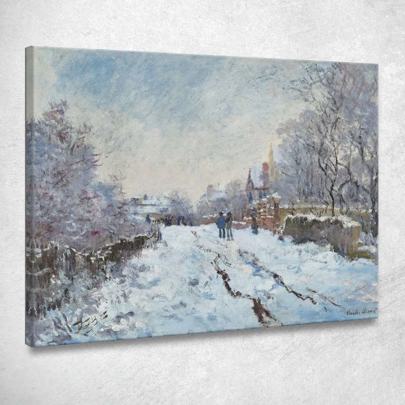 Scena Di Neve Ad Argenteuil Claude Monet quadro stampa su tela