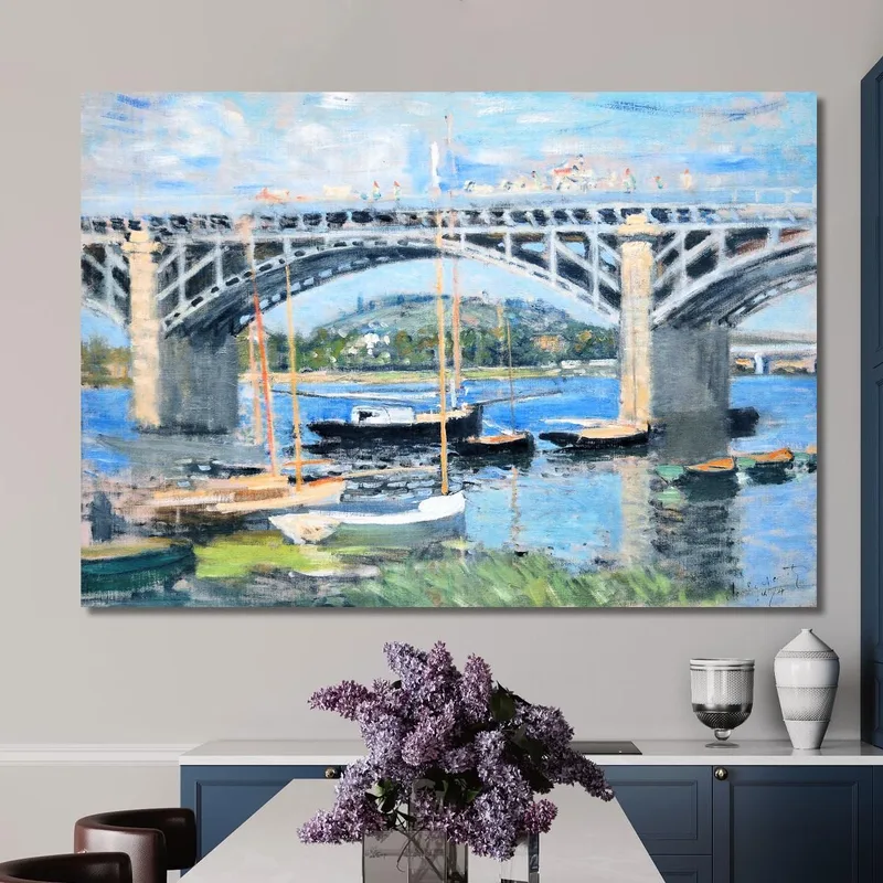 Le Pont Sur La Seine 1874 Claude Monet