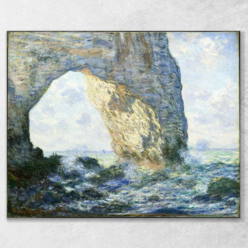 The Manneport Rock Arch West Of Etretat 1883 Claude Monet