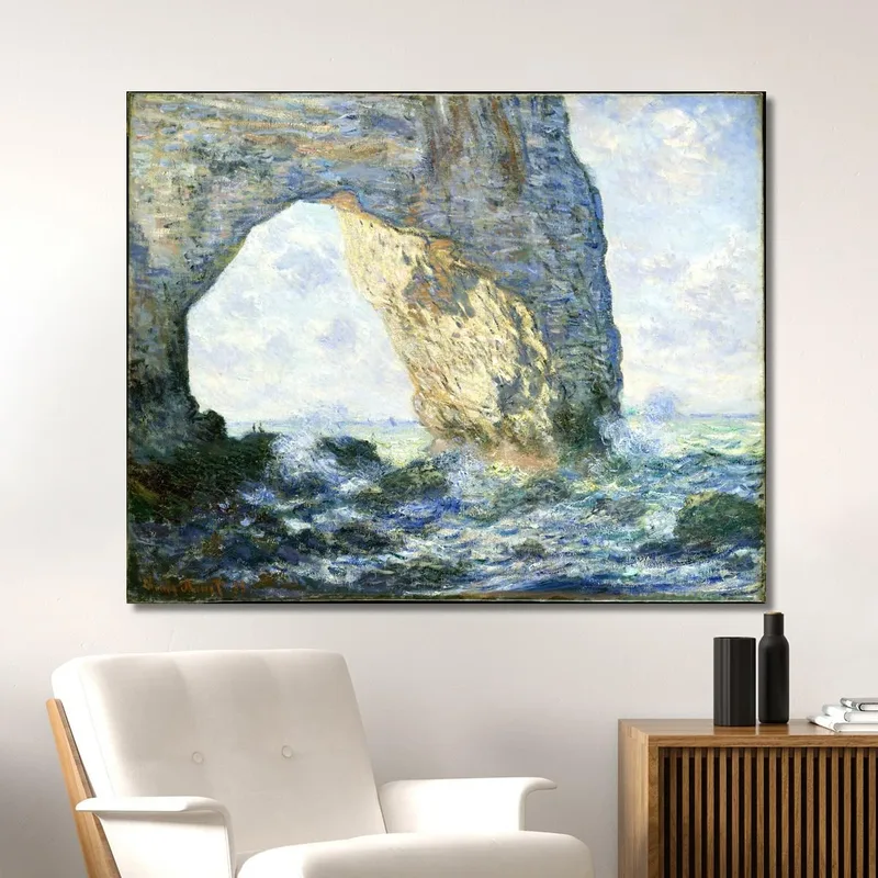 The Manneport Rock Arch West Of Etretat 1883 Claude Monet