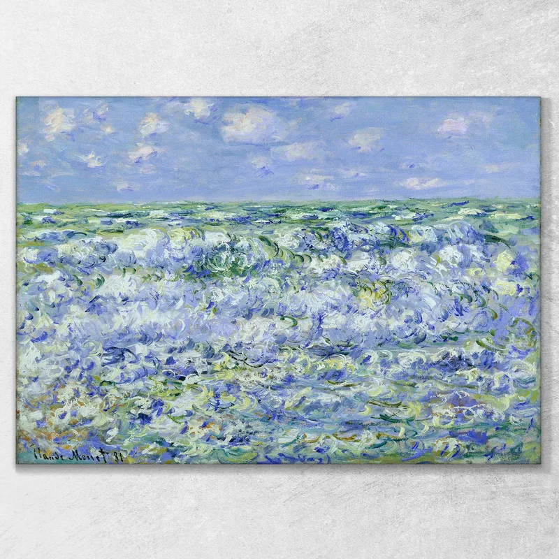 Olas Rompiendo 1881 Claude Monet