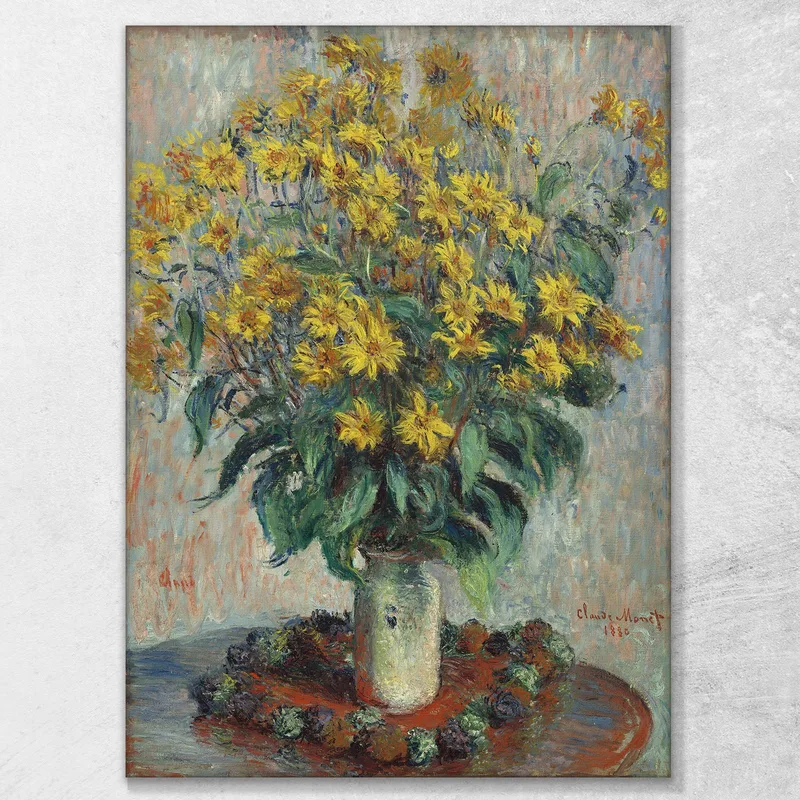 Jerusalem Artichoke Flowers Claude Monet