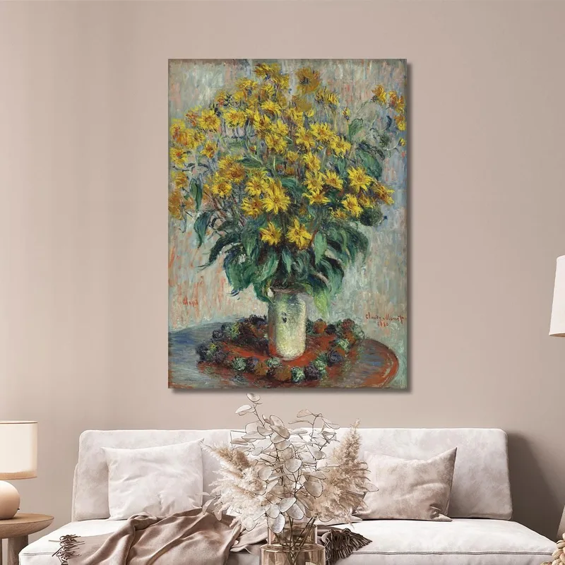 Jerusalem Artichoke Flowers Claude Monet
