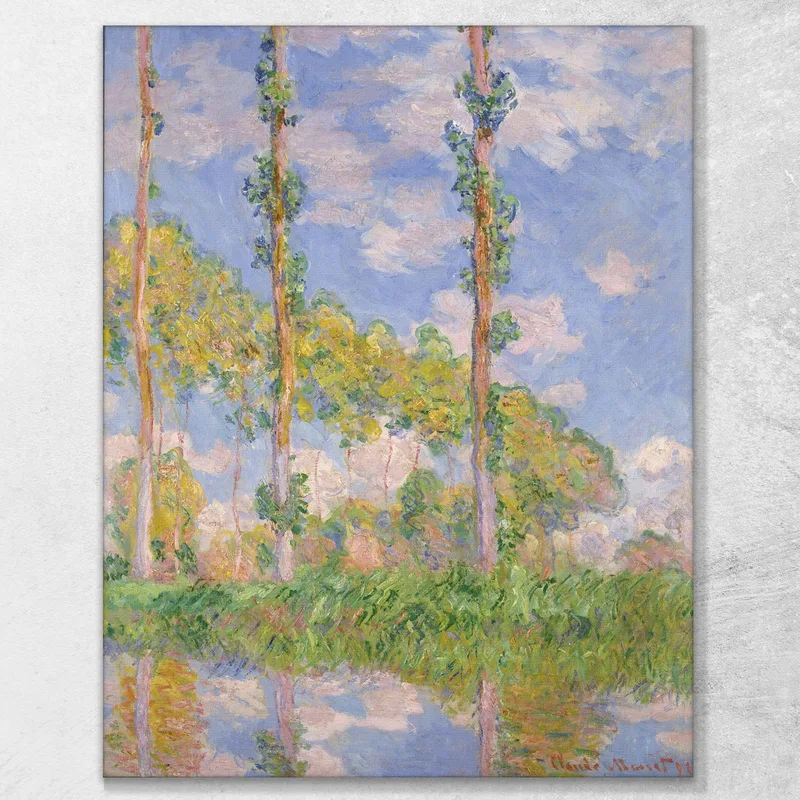 Poplars In The Sun Claude Monet