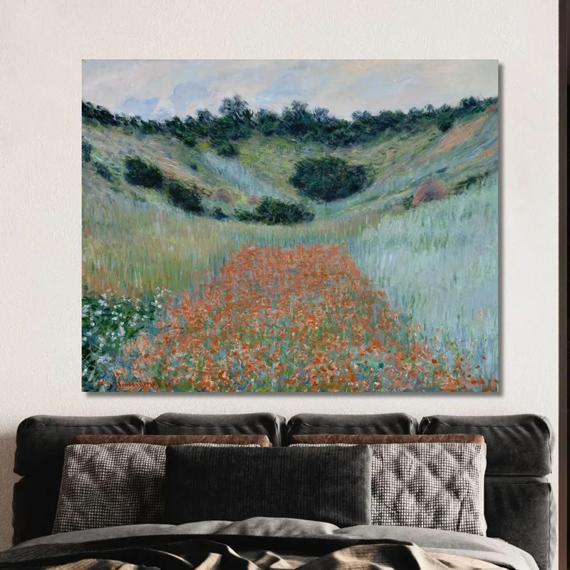 Campo De Amapolas En Un Hueco Cerca De Giverny Claude Monet