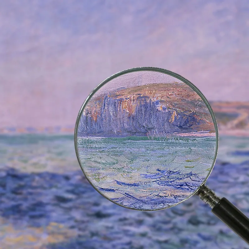 Sombras En El Mar Los Acantilados De Pourville Claude Monet