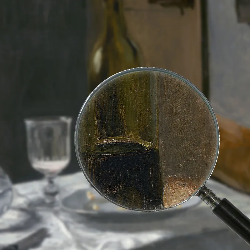 Natura Morta Con Bottiglia, Caraffa, Pane E Vino Claude Monet