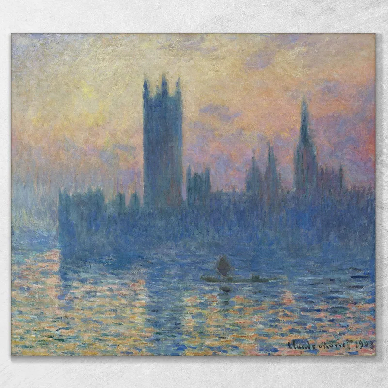 The Houses Of Parliament Sunset Claude Monet
