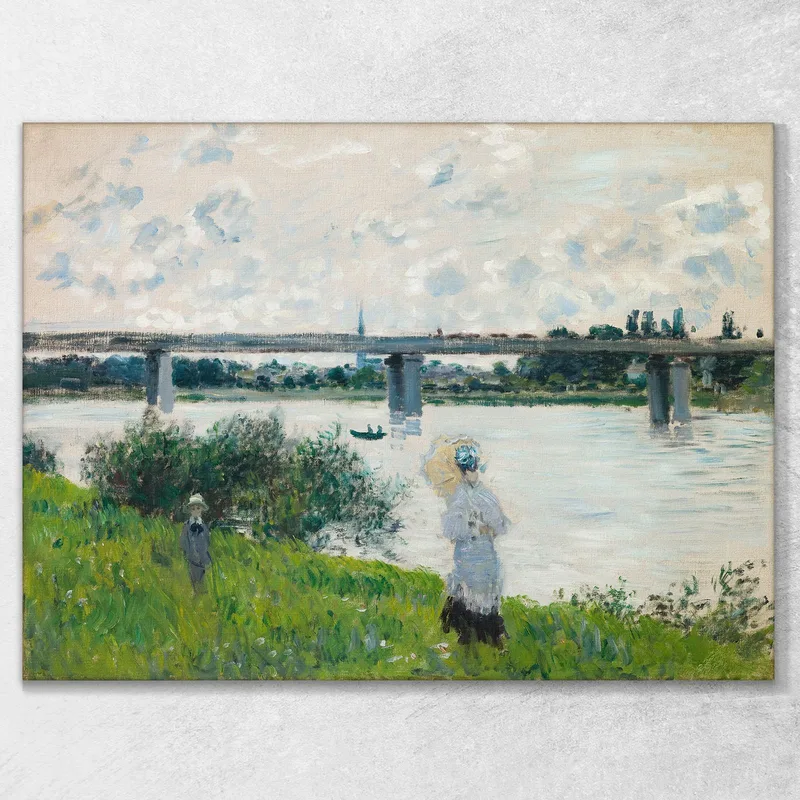 The Promenade With The Railroad Bridge Argenteuil Claude Monet