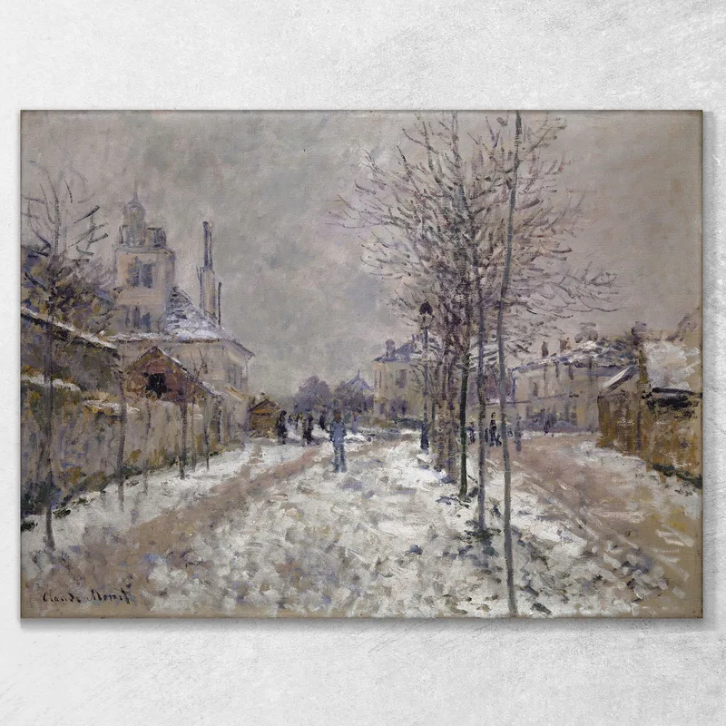 Der Schneebedeckte Boulevard De Pontoise In Argenteuil Claude Monet