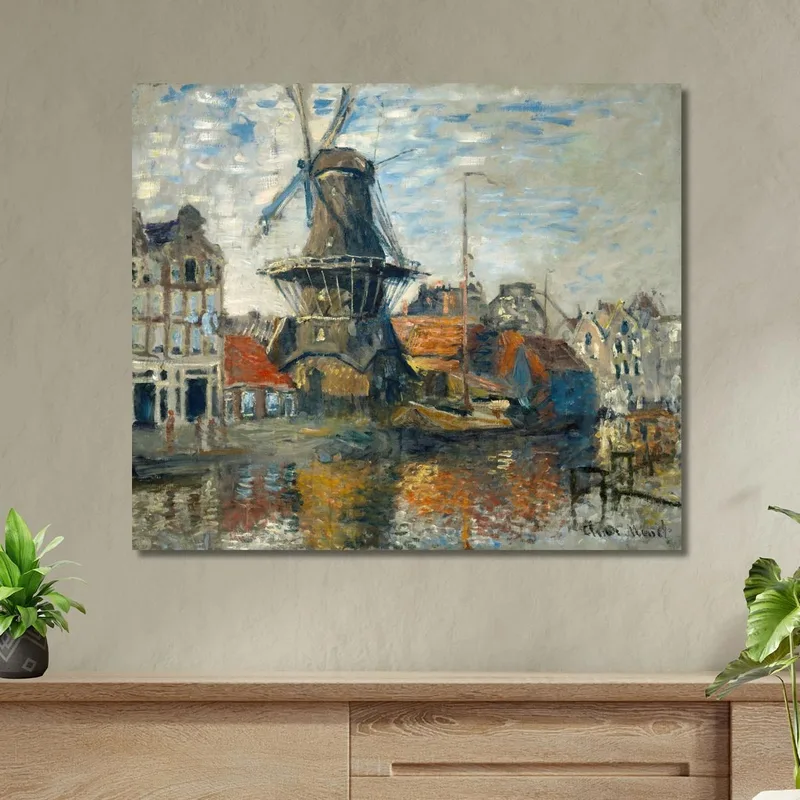 The Windmill On The Onbekende Gracht Amsterdam Claude Monet