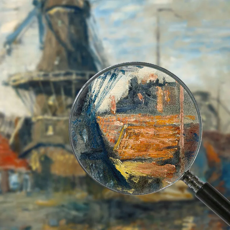 The Windmill On The Onbekende Gracht Amsterdam Claude Monet