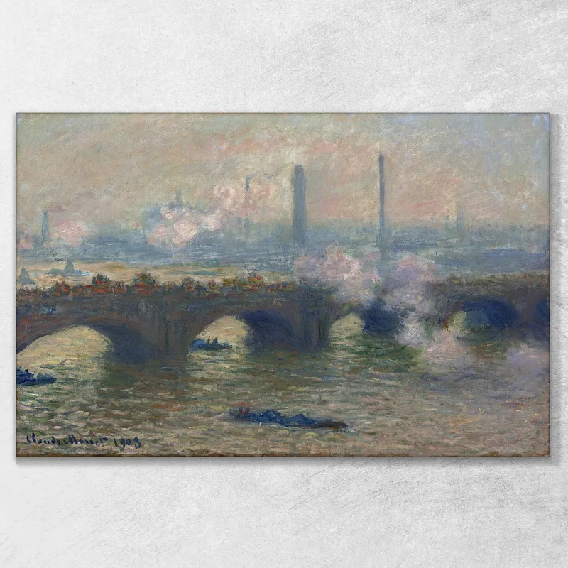 Waterloo Bridge Grey Day Claude Monet