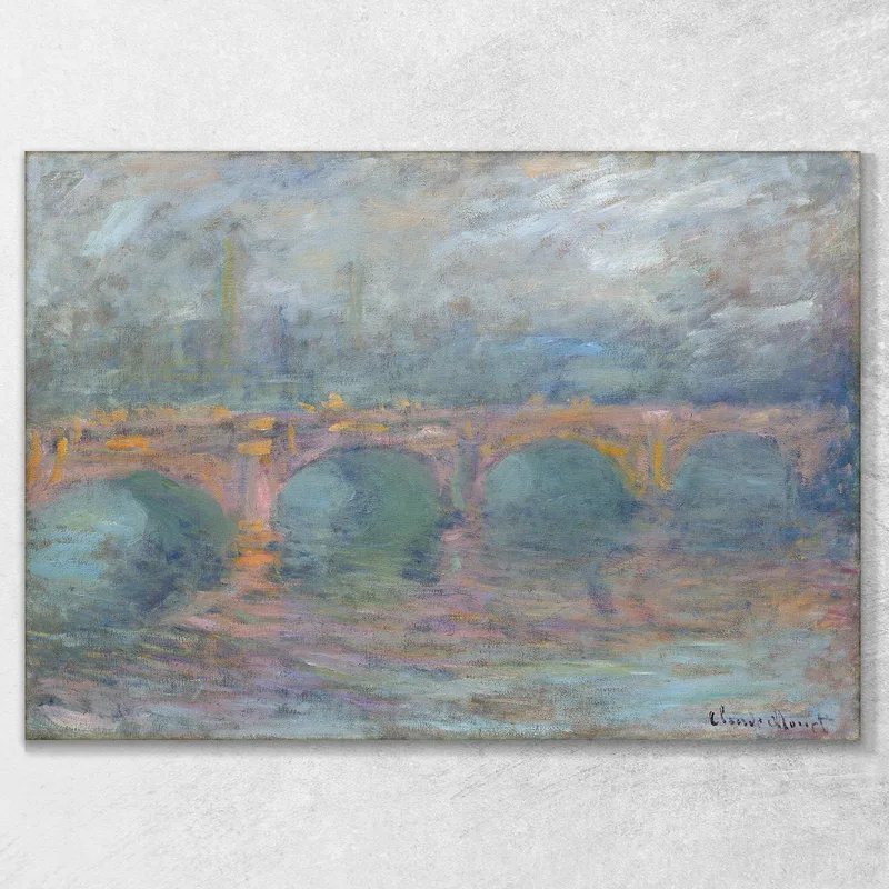 Puente De Waterloo Londres Al Atardecer Claude Monet