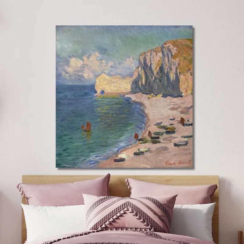 Étretat Der Strand Und Die Falaise D Amont Claude Monet