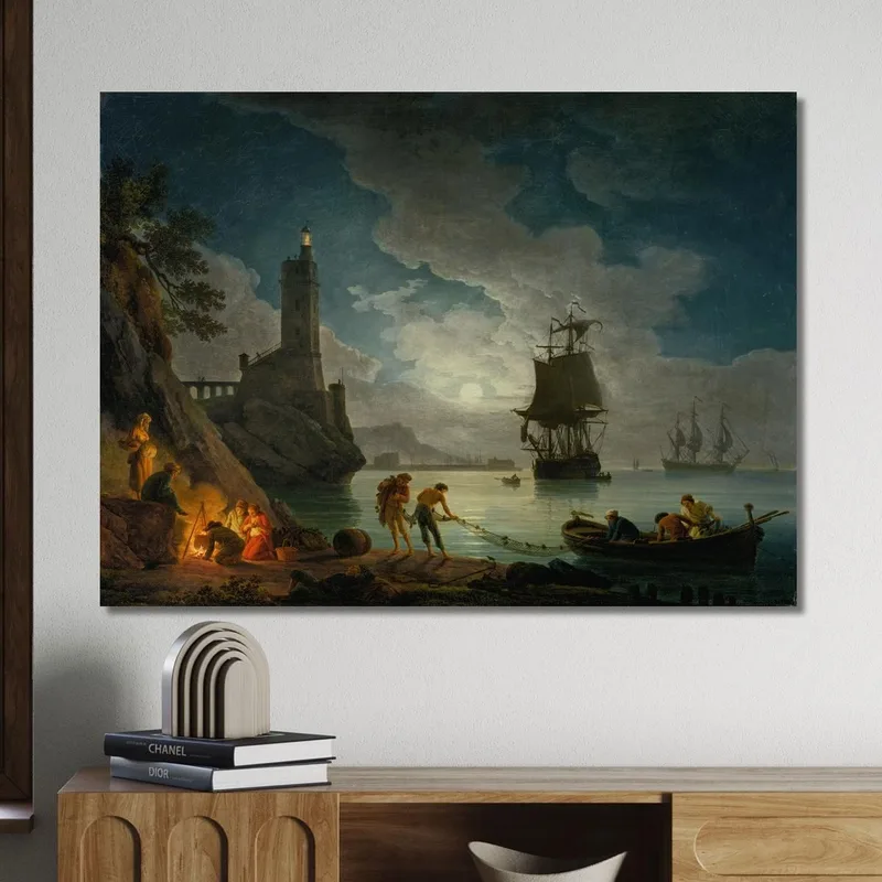 Un Puerto A La Luz De La Luna Claude-Joseph Vernet