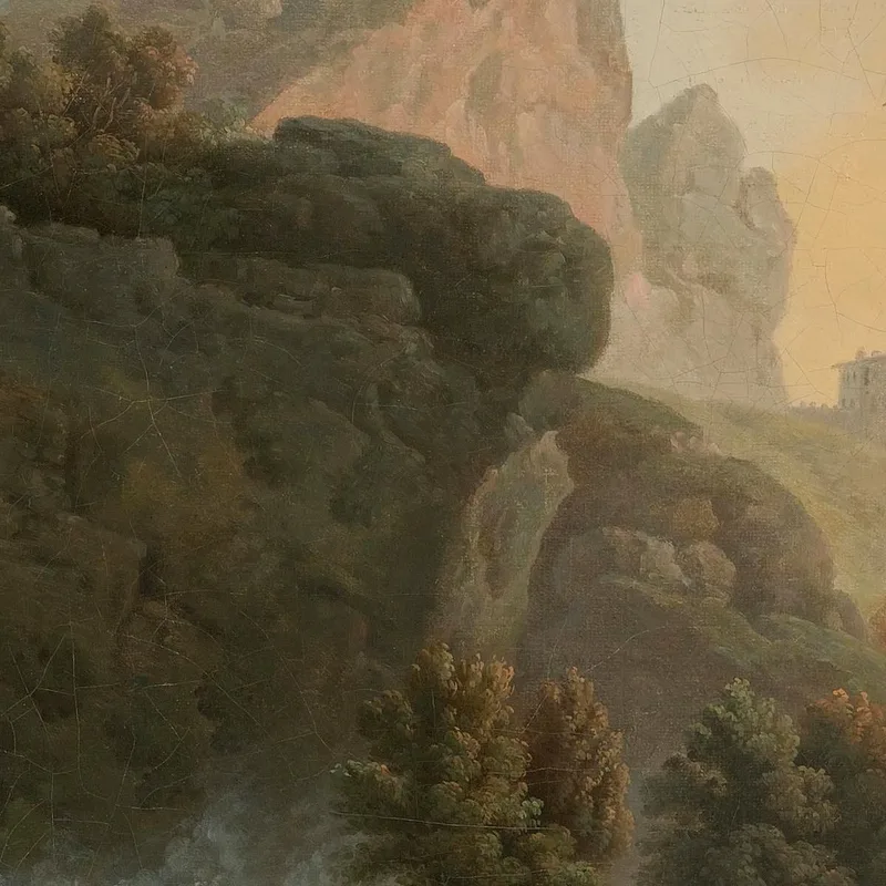 A Rocky Landscape With A Fisherman And Travellers  Claude-Joseph Vernet