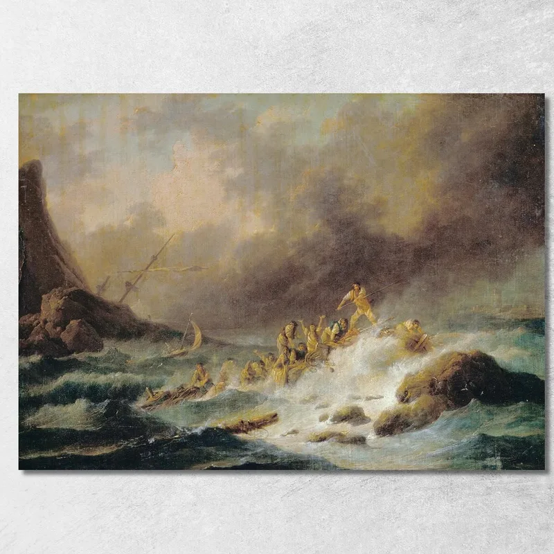 Un Naufragio Claude-Joseph Vernet cuadro en lienzo