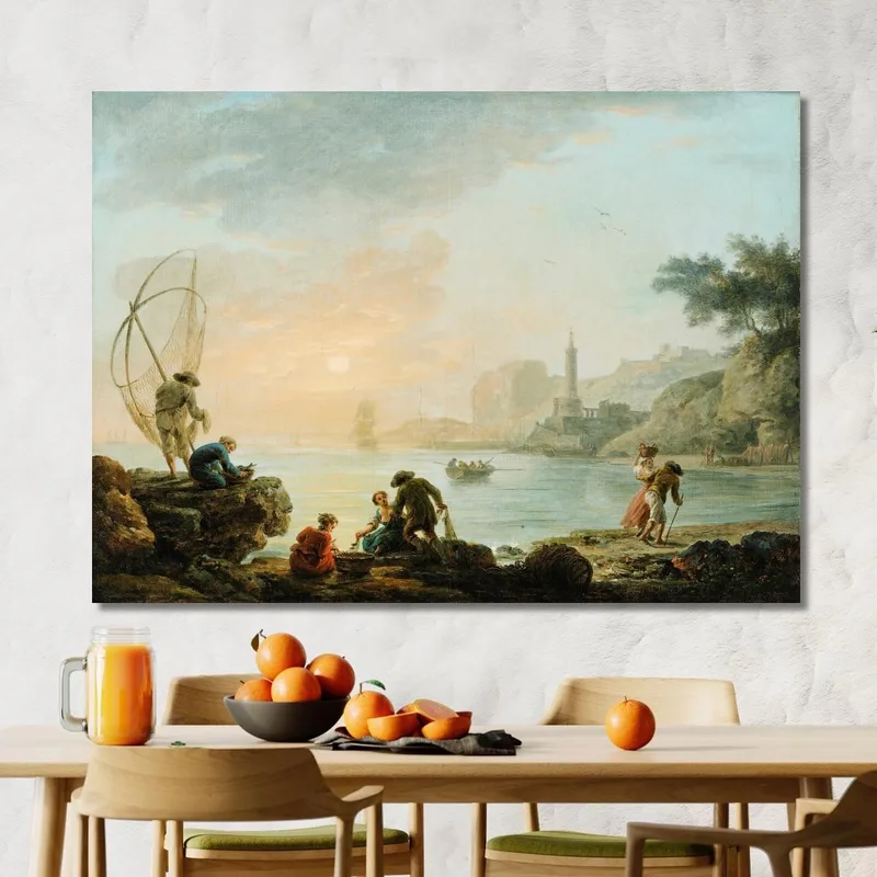 Fishers At The Sunrise Claude-Joseph Vernet