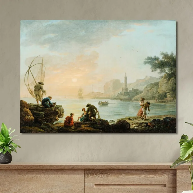 Fishers At The Sunrise Claude-Joseph Vernet