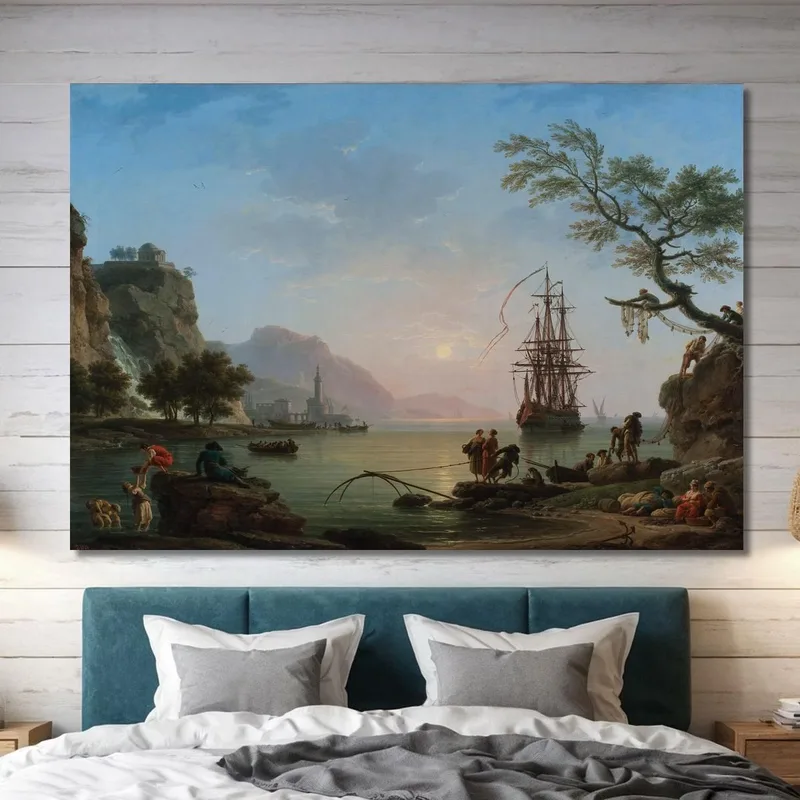 Puerto Pesquero Al Amanecer Claude-Joseph Vernet