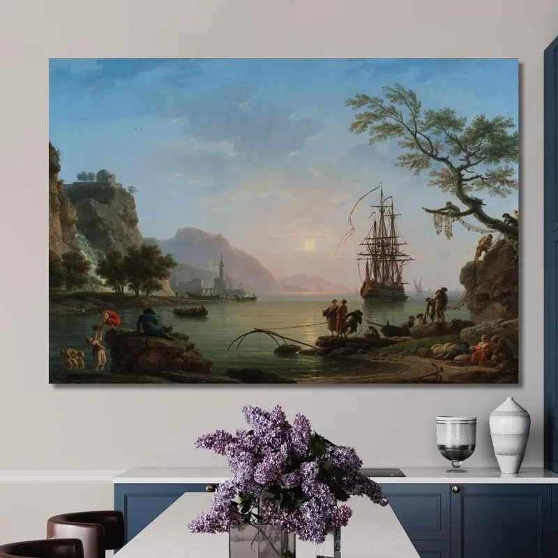 Puerto Pesquero Al Amanecer Claude-Joseph Vernet