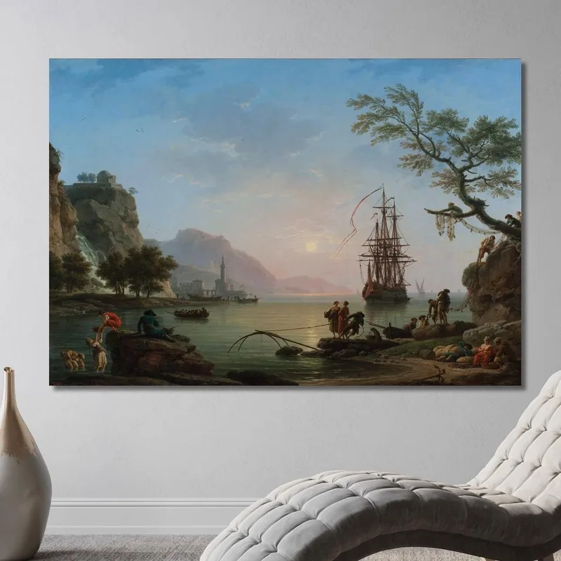 Puerto Pesquero Al Amanecer Claude-Joseph Vernet