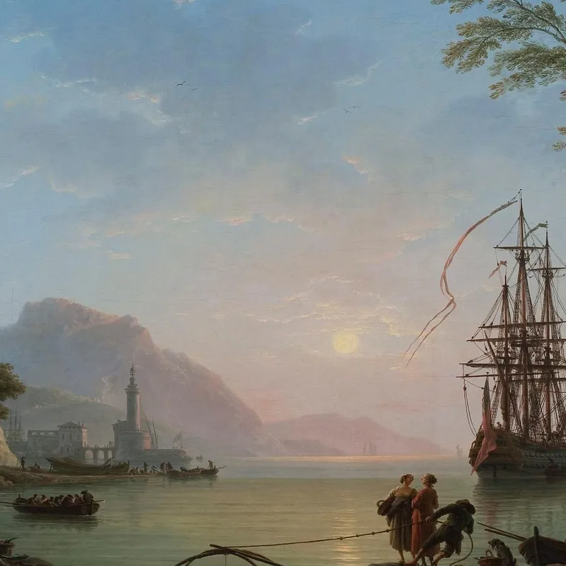 Puerto Pesquero Al Amanecer Claude-Joseph Vernet