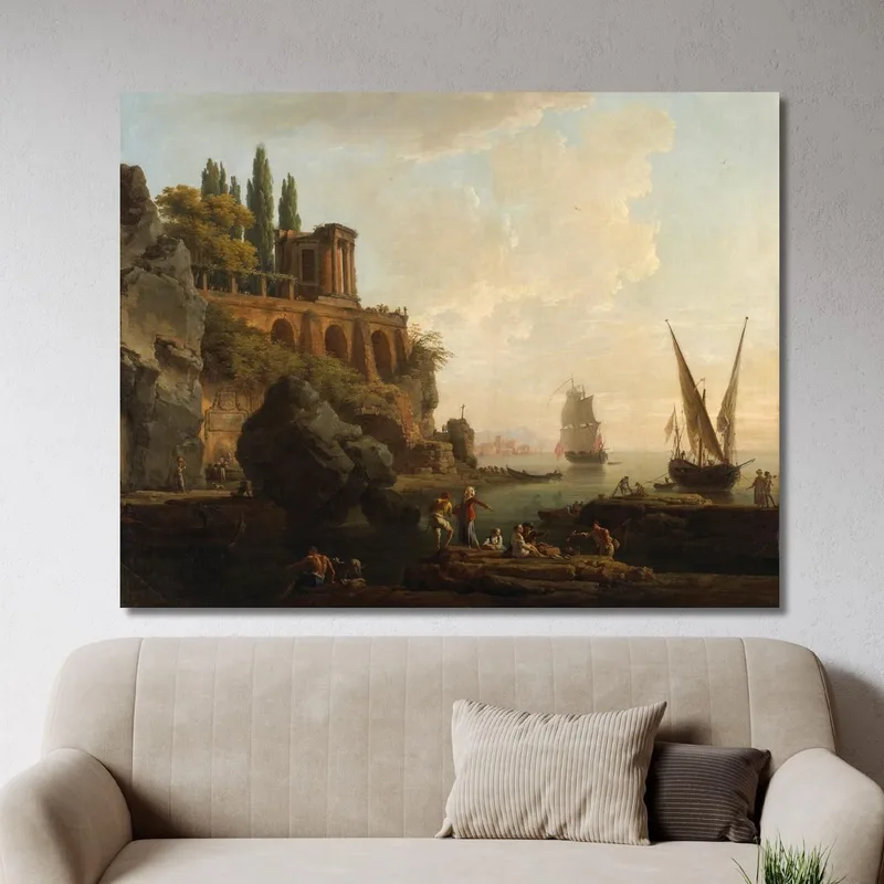 Paesaggio Immaginario - Scena Di Un Porto Italiano Claude-Joseph Vernet