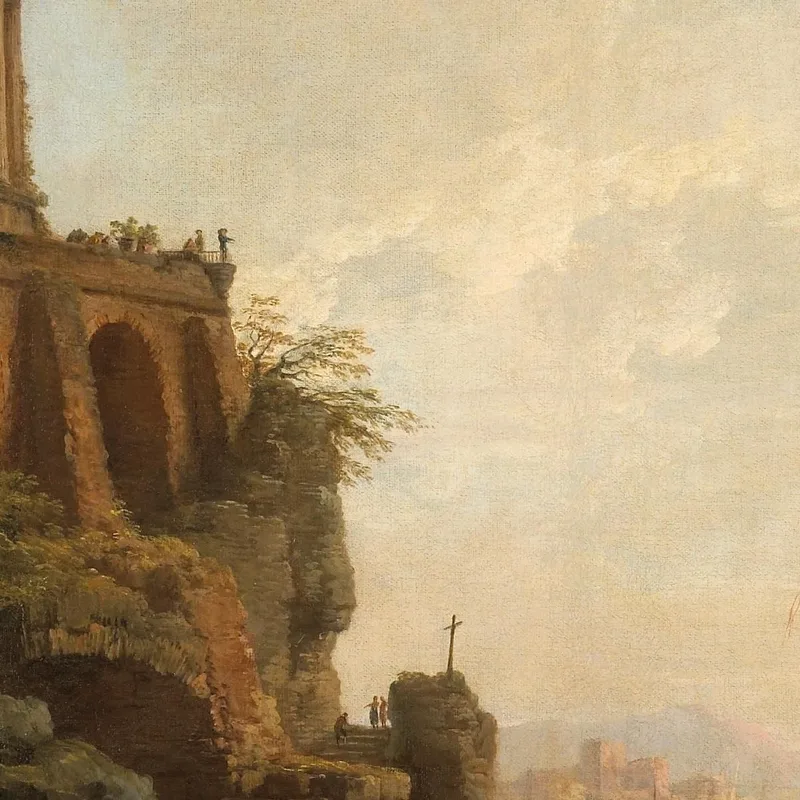 Paesaggio Immaginario - Scena Di Un Porto Italiano Claude-Joseph Vernet