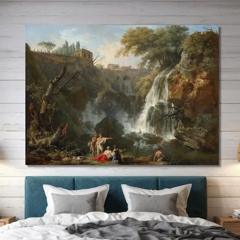 Las Cascadas En Tívoli Con La Villa De Mecenas Claude-Joseph Vernet