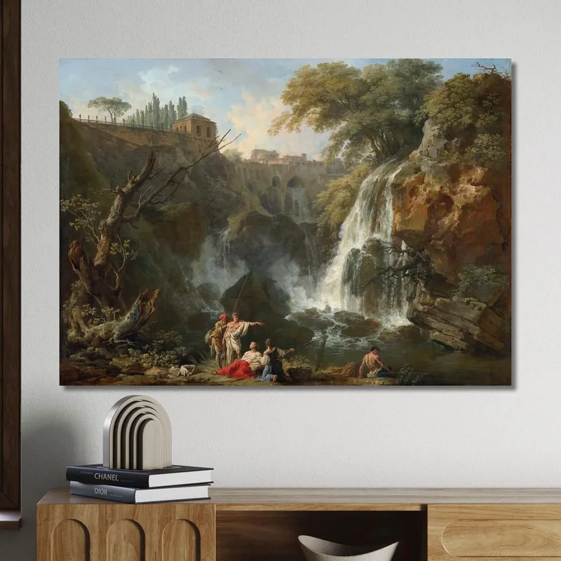 Las Cascadas En Tívoli Con La Villa De Mecenas Claude-Joseph Vernet