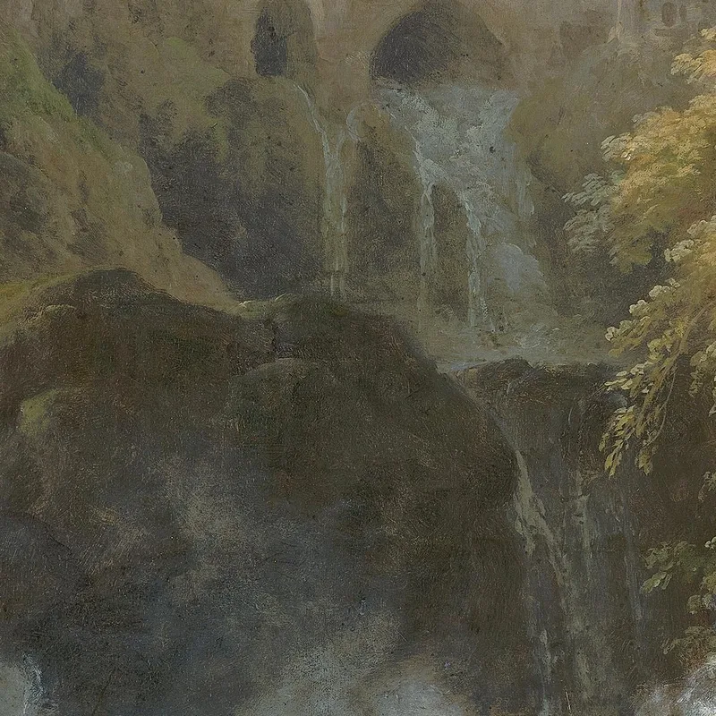 Las Cascadas En Tívoli Con La Villa De Mecenas Claude-Joseph Vernet
