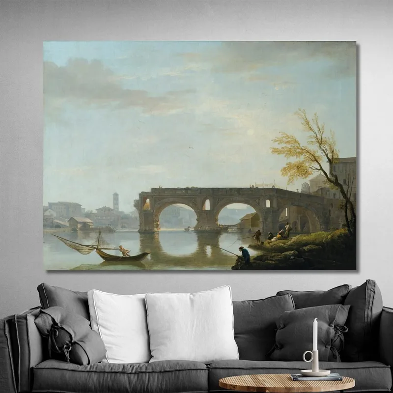 Veduta Del Ponte Rotto A Roma Claude-Joseph Vernet