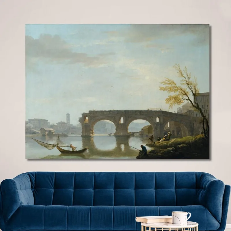 Veduta Del Ponte Rotto A Roma Claude-Joseph Vernet