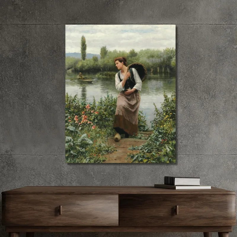 Una Mujer Con Una Cesta Daniel Ridgway Knight