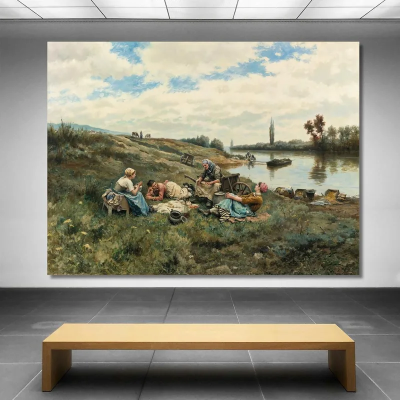 Apres Un Dejeuner Bords De La Seine Daniel Ridgway Knight