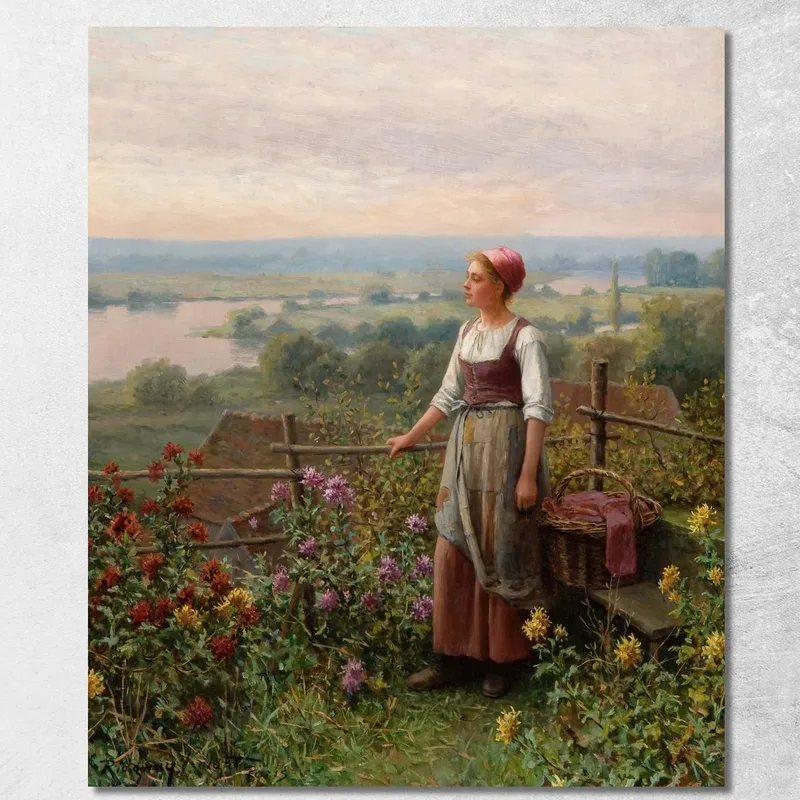 Atardecer En Chantemesle Daniel Ridgway Knight cuadro en lienzo