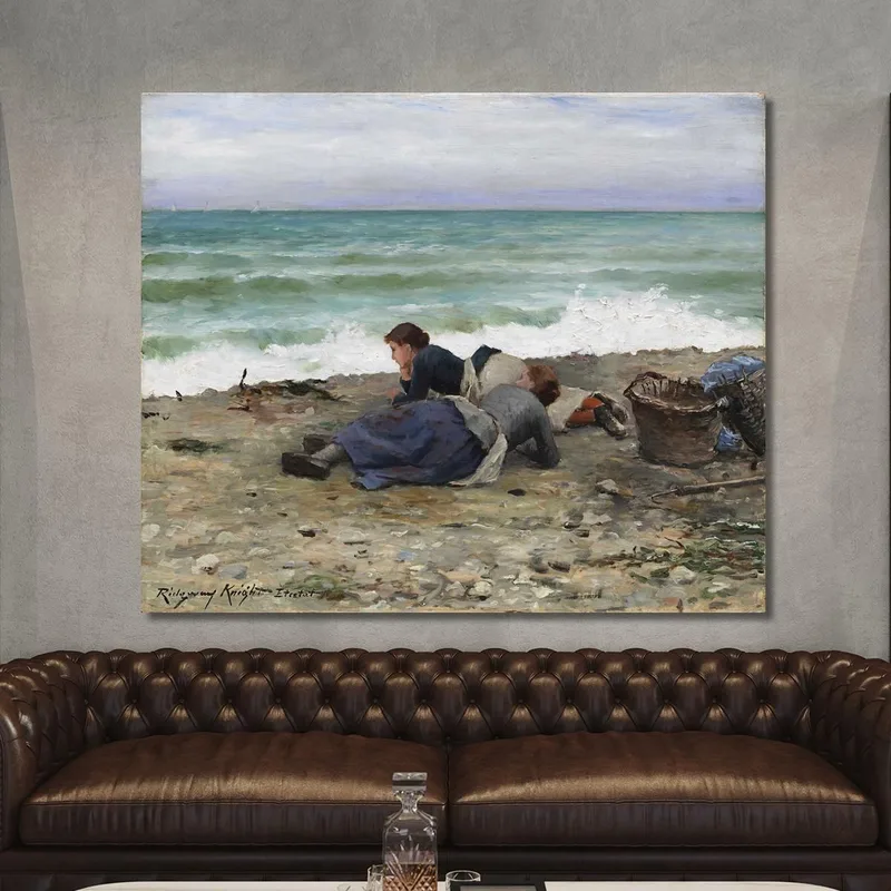 Marée Haute À Étretat Daniel Ridgway Knight