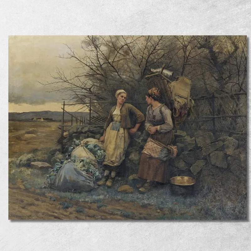 Doncellas Esperando Daniel Ridgway Knight cuadro en lienzo