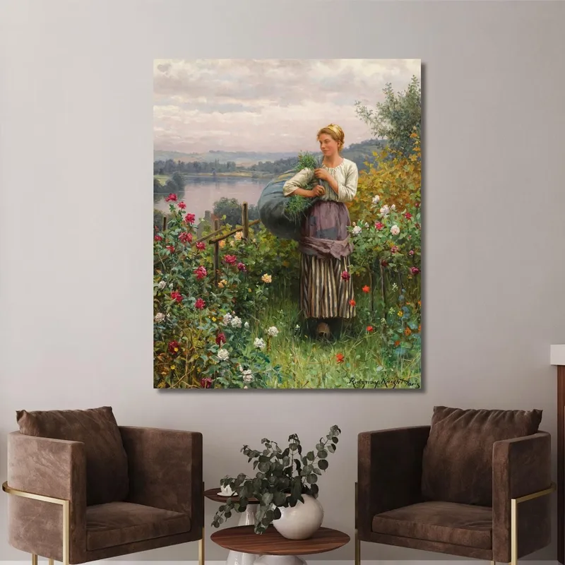 El Jardín De Rosas Daniel Ridgway Knight