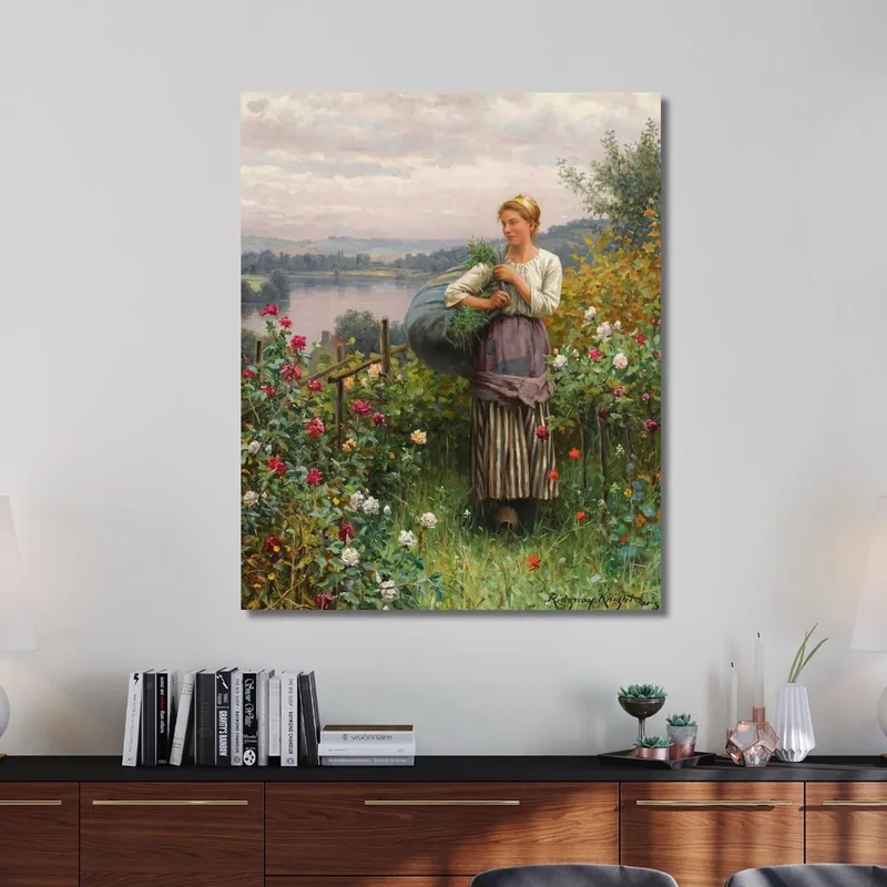 El Jardín De Rosas Daniel Ridgway Knight