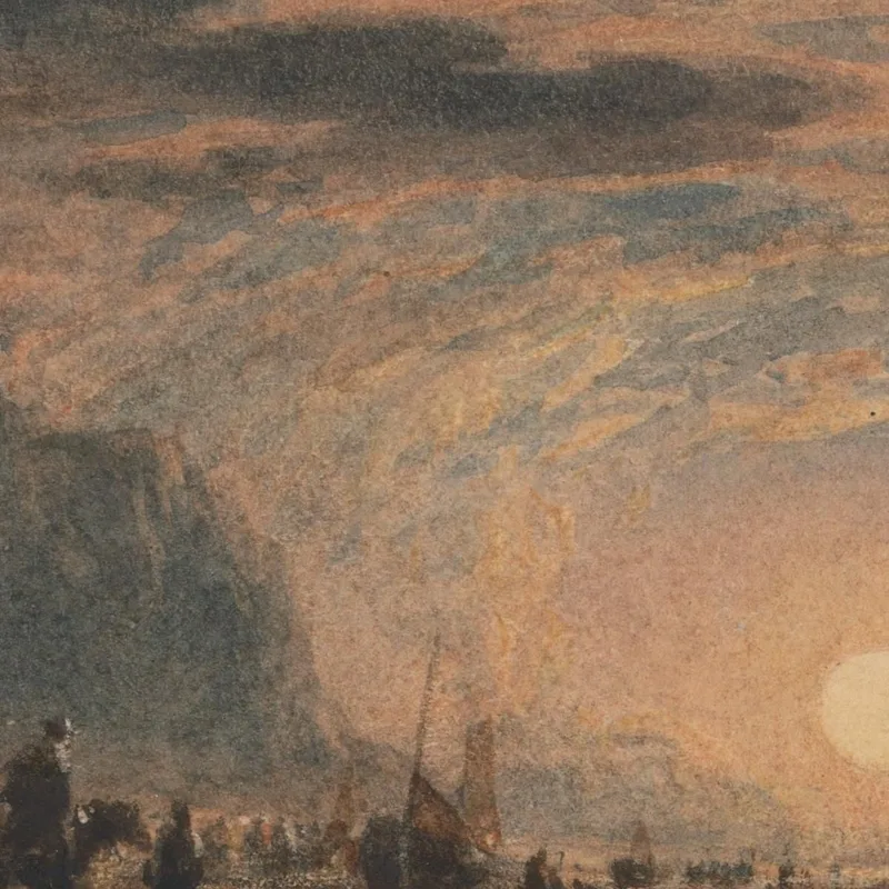 Scène De Plage Au Lever Du Soleil David Cox