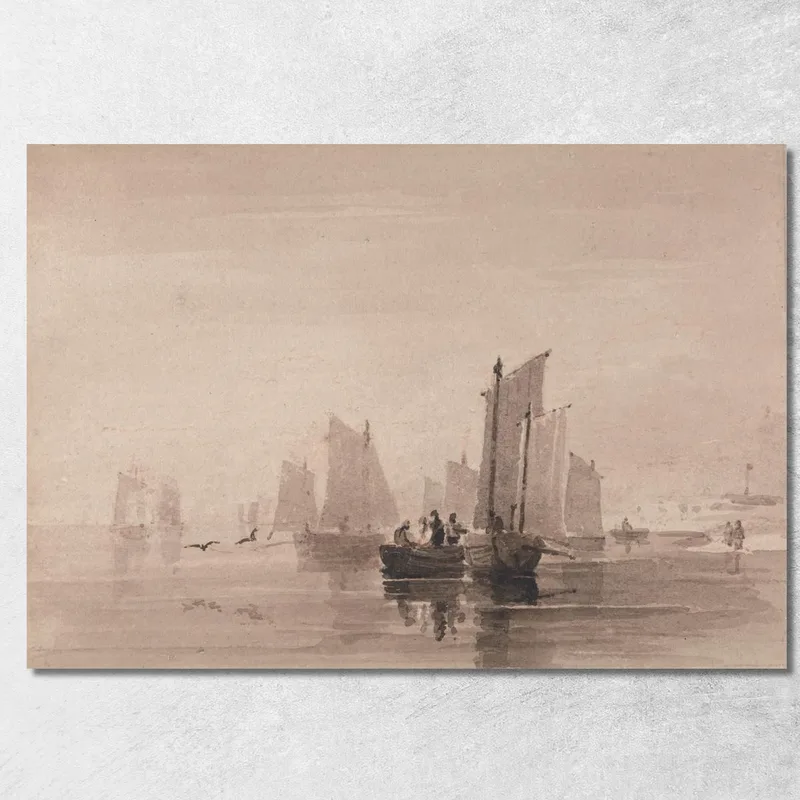 Pescando Al Largo Di Hastings David Cox quadro stampa su tela