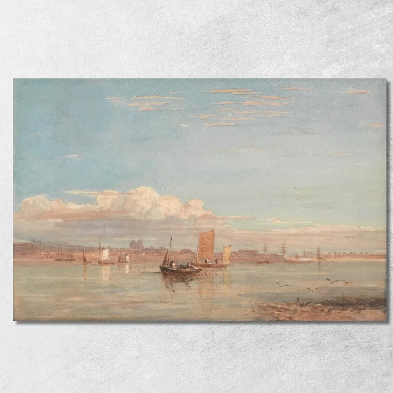 Ospedale Di Greenwich Da Woolwich Reach David Cox quadro stampa su tela