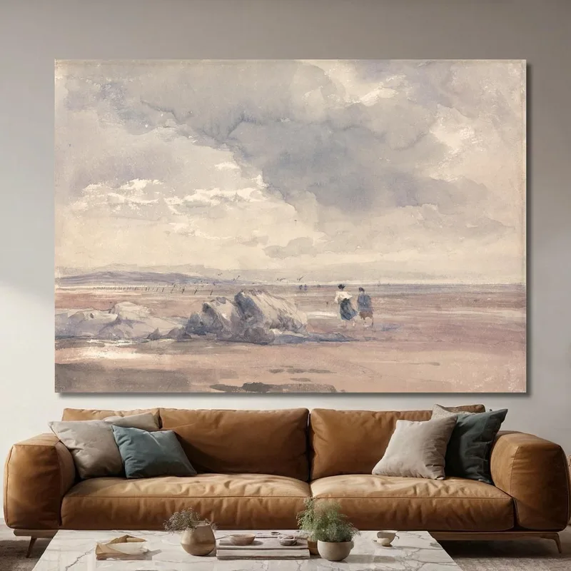 Auf Den Lancaster-Sandbänken Bei Ebbe David Cox
