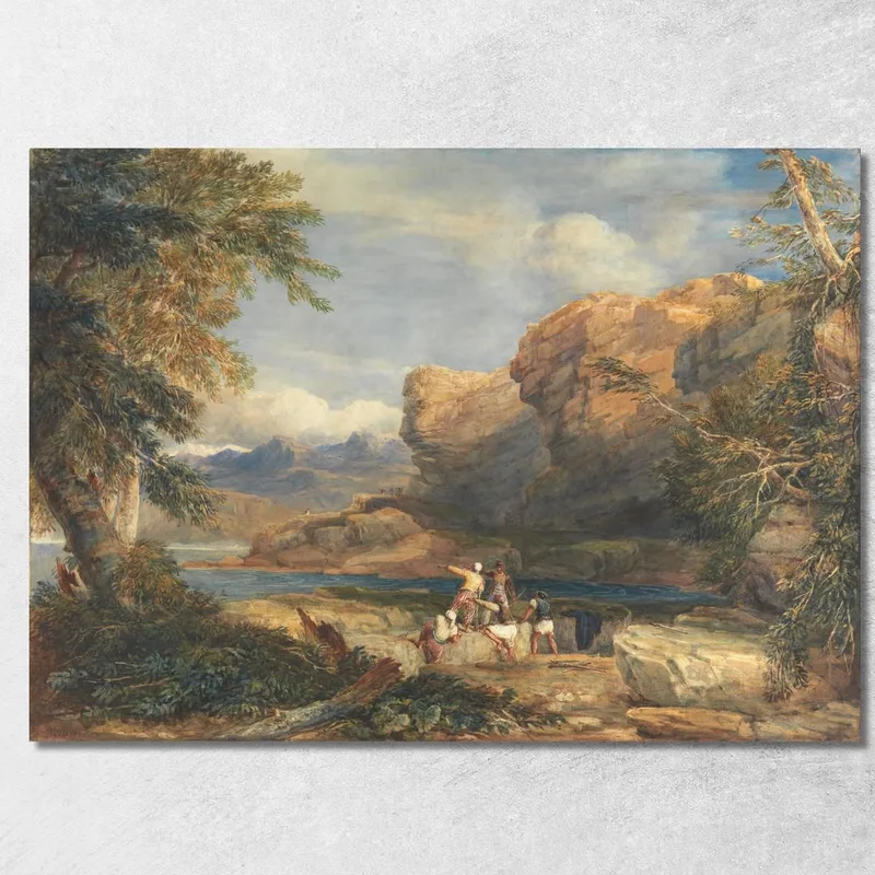 Isola Del Pirata David Cox quadro stampa su tela