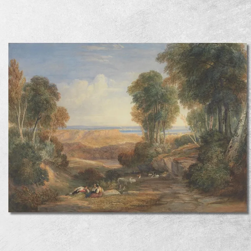 La Confluenza Del Severn E Del Wye Con Chepstow In Lontananza David Cox quadro stampa su tela