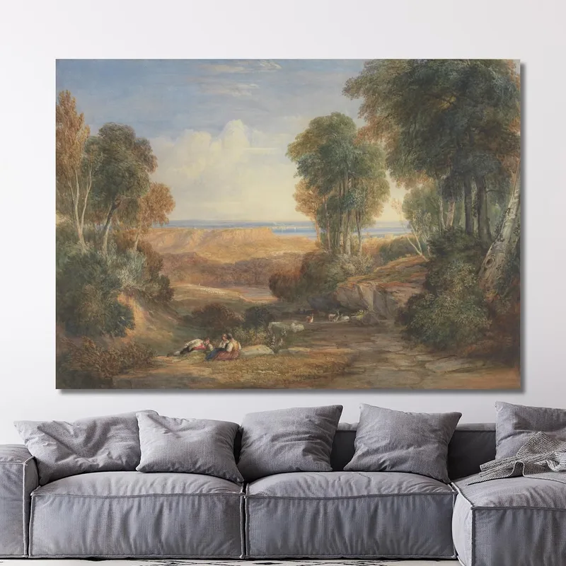 La Confluencia Del Severn Y El Wye Con Chepstow En La Distancia David Cox